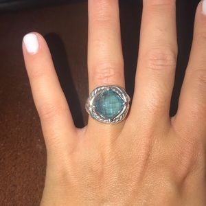 Authentic David Yurman Ring- Hampton Blue Topaz